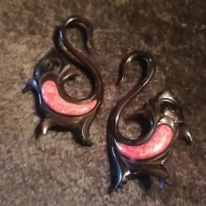 8 gauge genuine horn earrings